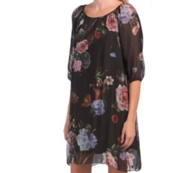 Bellambra Viscose Silk Floral Dress Size XS Made In Italy - Picture 1 of 5